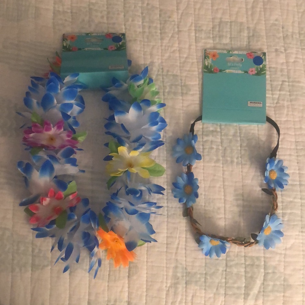 His & Hers Hawaiian Leis 🌺 NWT Headbands